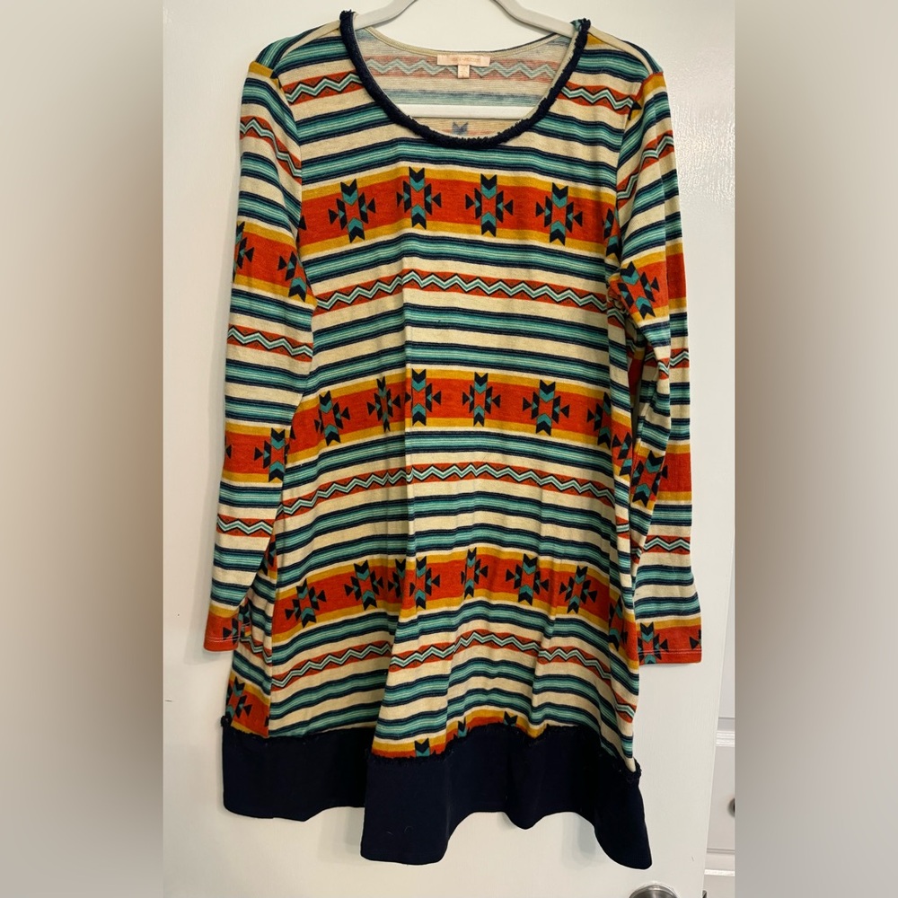 Skies Are Blue Aztec Print Dress
